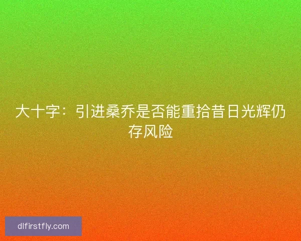大十字：引进桑乔是否能重拾昔日光辉仍存风险